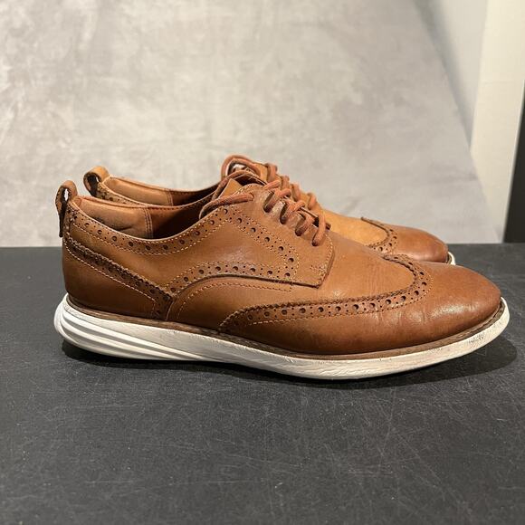 Cole Haan Grand Evolution Shortwing Shoes Mens 9.5 Leather Oxford Comfort OS - Picture 1 of 11